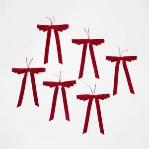 Set of 6 Oversized Velvet Christmas Bows -Threshold designed with Studio McGee
